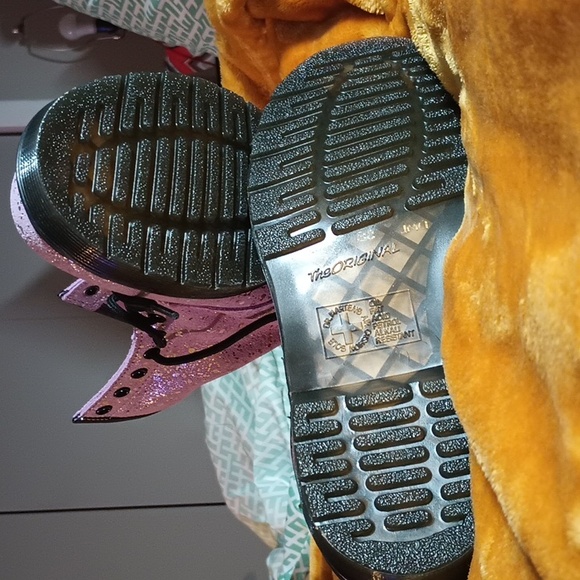 Dr. Martens leather Air Wait, with bouncing  sole, lillac metallic splatter - Picture 3 of 3